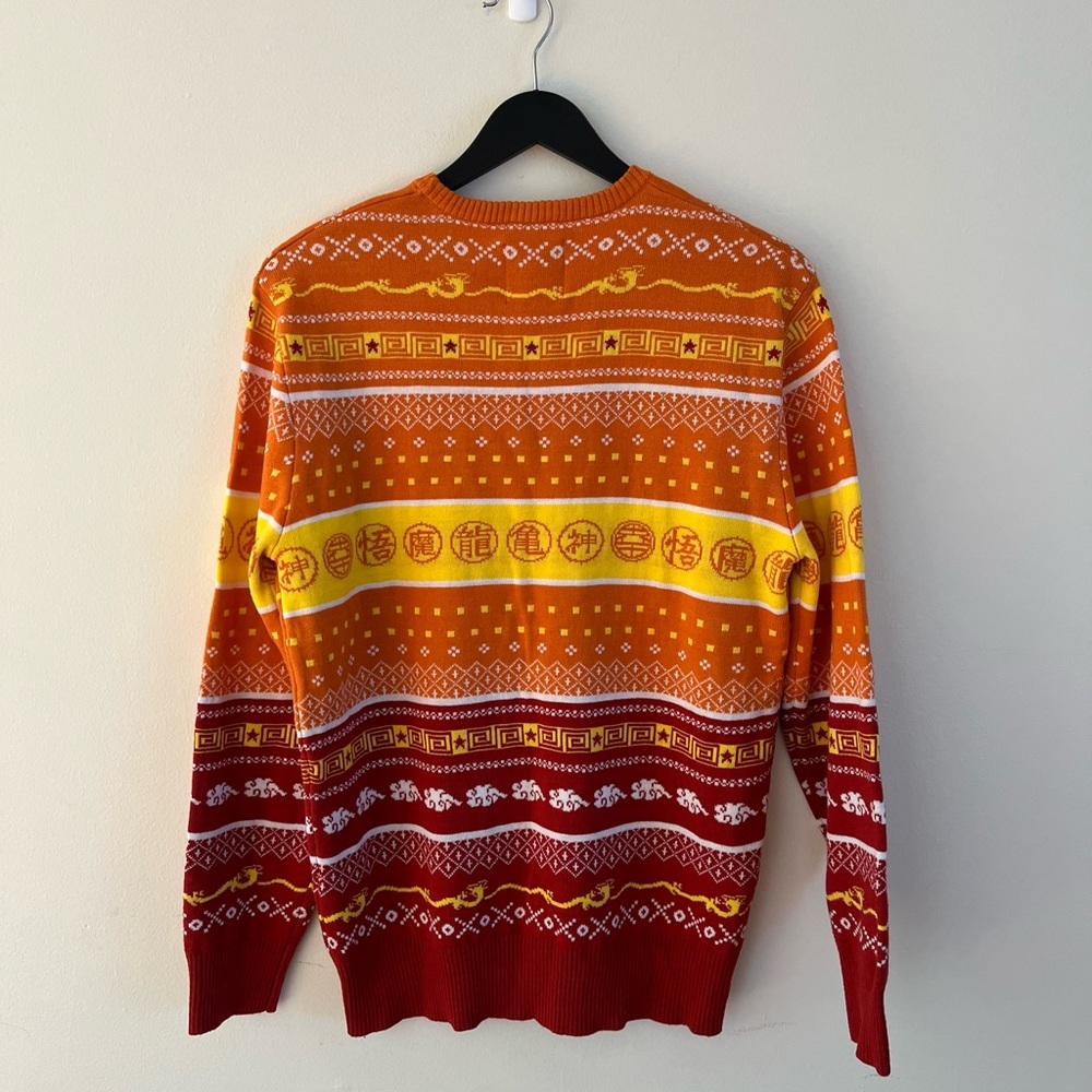 Dragon Ball Z Sweater Mens Ugly Christmas Size M Orange Red - Picture 6 of 6